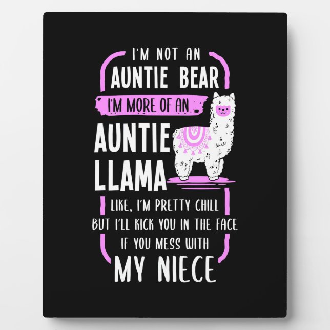 Placa Expositora Auntie Llama (Frente)