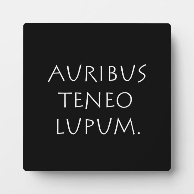 Placa Expositora Auribus teneo lupum (Frente)