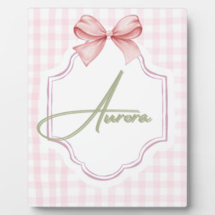 Placa Expositora Aurora Lazo Rosa Personalizado e Impresión de Ging