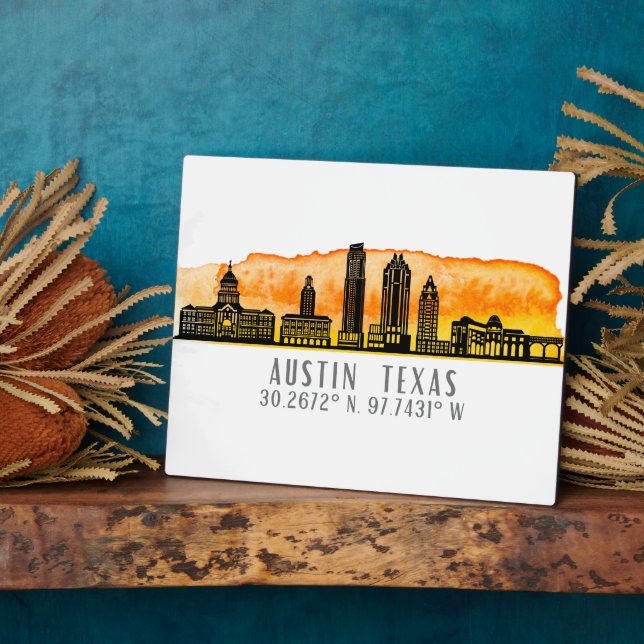 Placa Expositora Austin Skyline Latitude (Lado)
