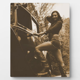 Placa Expositora Auto antiguo y Chica