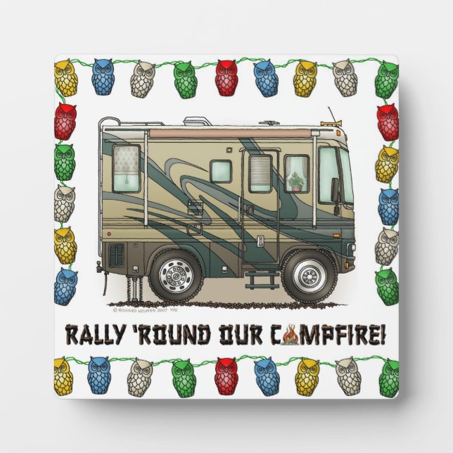 Placa Expositora Autophome Cute Happy Camper Big RV (Frente)