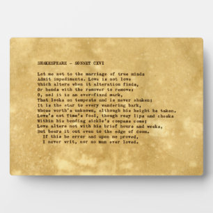 Placa Expositora Autopista real Shakespeare Sonnet 116 (CXVI)