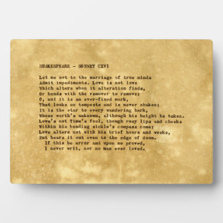Placa Expositora Autopista real Shakespeare Sonnet 116 (CXVI)