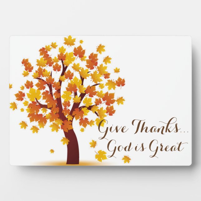 Placa Expositora Autumn Give Thank Plaque (Frente)