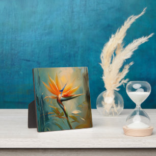 Placa Expositora Ave de la planta tropical del paraíso