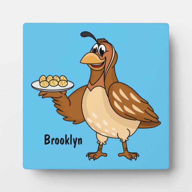 Placa Expositora Ave feliz con personalizado de huevos (Frente)