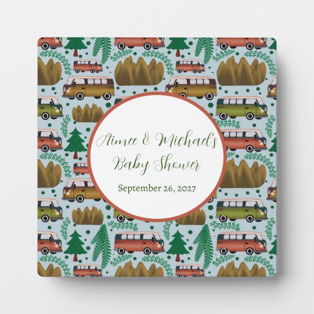 Placa Expositora Aventura: La ducha Camper Baby Boy (Frente)