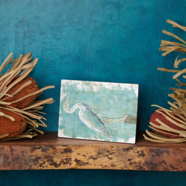 Placa Expositora Aves tropicales | Todavía Egret (Lado)