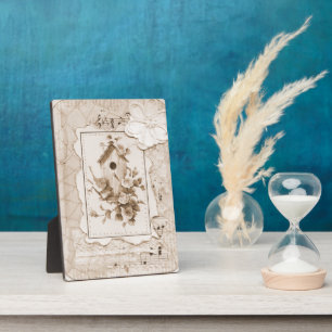 Placa Expositora Aves Y Casa Shabby Chic