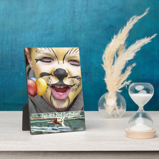 Placa Expositora Avión Y Viajes De Pesca De Alaska Bush (Lado)