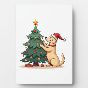 Placa Expositora Ayudante de árbol de Navidad de Labrador