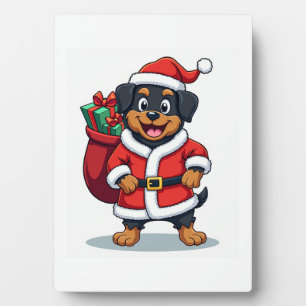 Placa Expositora Ayudante de Santa Rottweiler