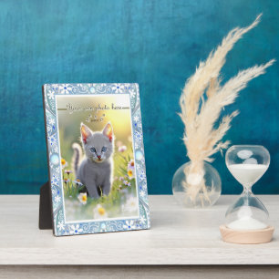 Placa Expositora Azul de luz de encaje cerámico