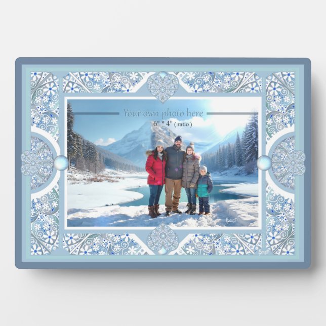 Placa Expositora Azul de luz de encaje cerámico (Frente)