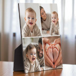 Placa Expositora Baby 4 Photo Collage Cute Picture Instagram<br><div class="desc">Capture your baby’s cutest moments with this Baby 4-Photo Collage Instagram-Style Plaque, designed to showcase four special photos in a clean, social-inspired grid layout. Perfect for nurseries, desks, or gifting to grandparents, this personalized plaque brings charm and modern style to any space. Add your baby’s name, birthdate, or a sweet...</div>