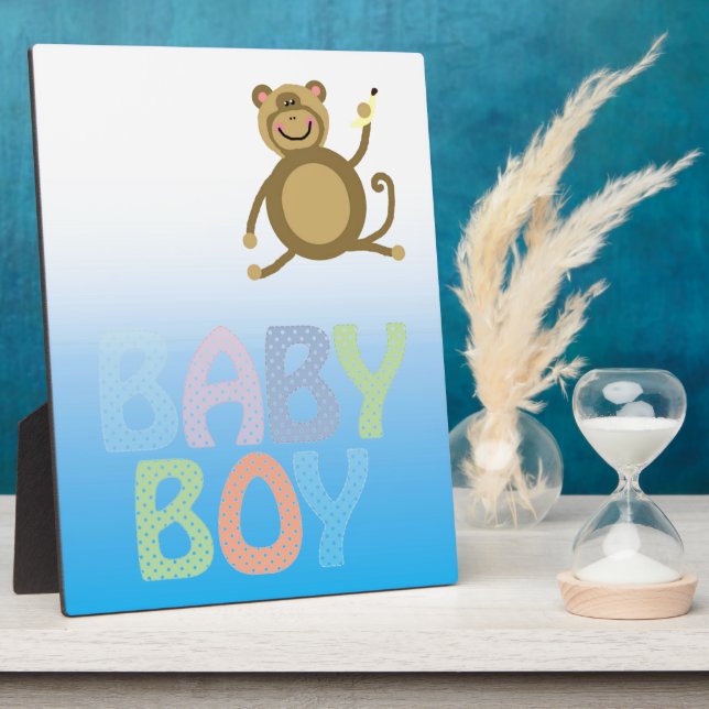 Placa Expositora Baby Boy Pale Bluie Two Tone (Lado)