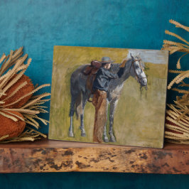 Placa Expositora Badlands estadounidenses: Vaquero del viejo oeste