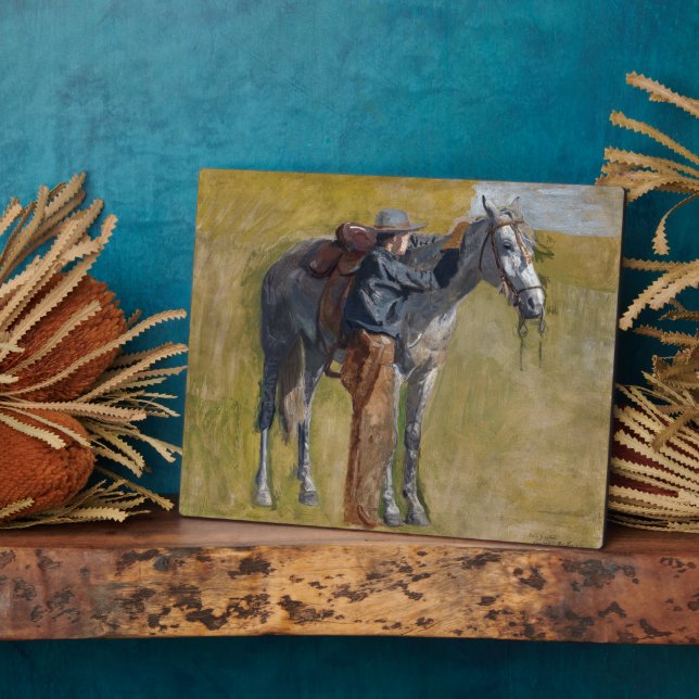 Placa Expositora Badlands estadounidenses: Vaquero del viejo oeste  (Lado)