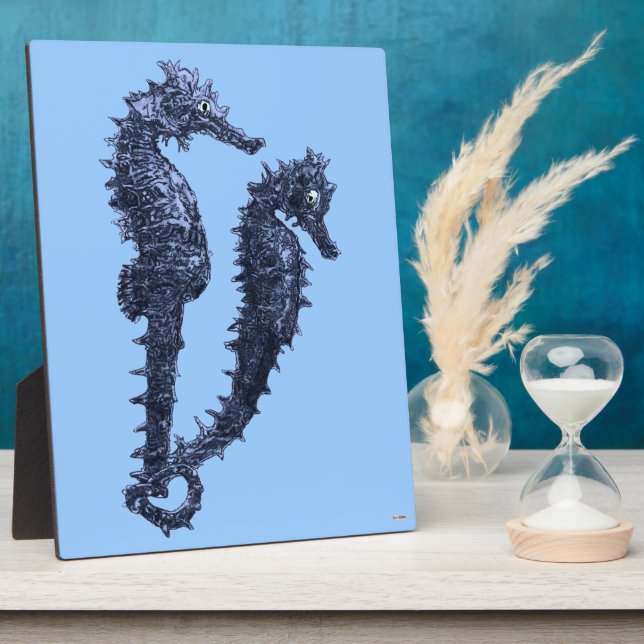 Placa Expositora Baile De Los Caballos De Mar (Azul) (Lado)