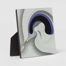 Placa Expositora Bajo el azul: gris abstracto, negro y azul