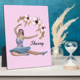 Placa Expositora Ballerina en Blue Personal Name Pimk
