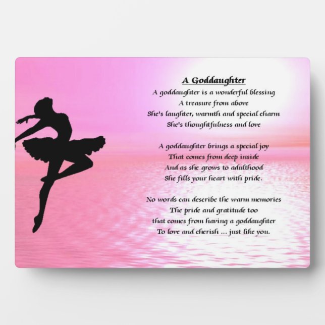 Placa Expositora Ballerina Godgirl Poem Plaque (Frente)