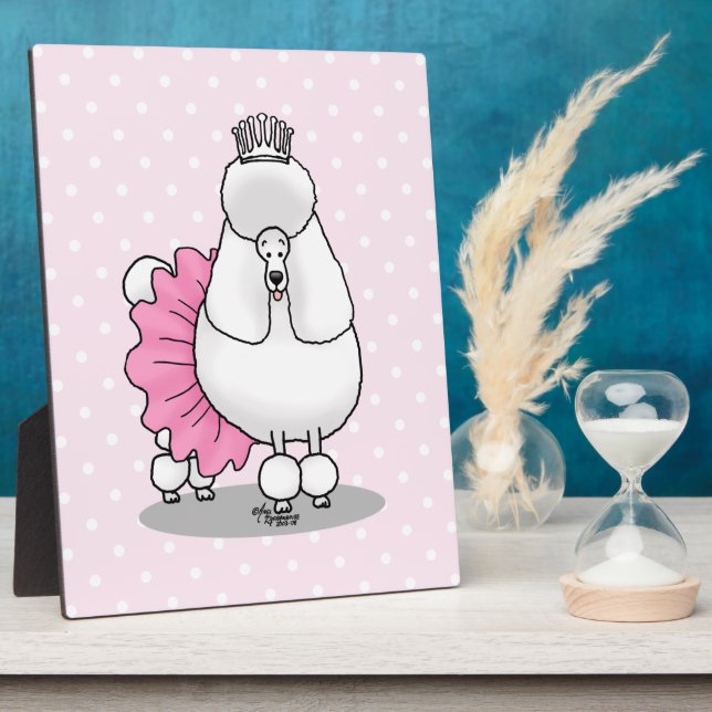 Placa Expositora Ballet divertido Ballerina Princesa Poodle Perro ( (Lado)