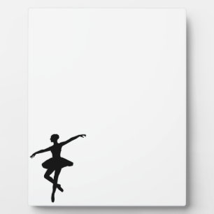 Placa Expositora Ballet simple Ballerina Blanca Negra