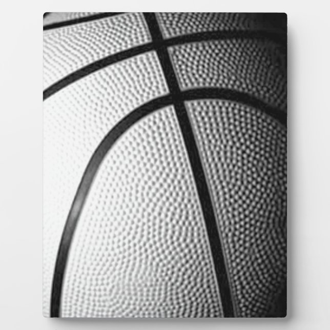 Placa Expositora Baloncesto blanco y negro (Frente)