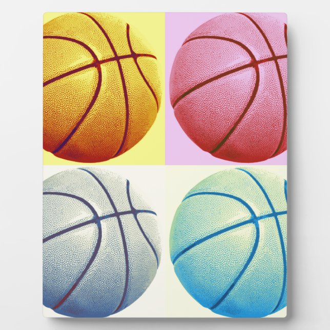 Placa Expositora Baloncesto de arte pop (Frente)