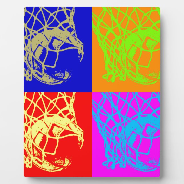 Placa Expositora Baloncesto de arte pop (Frente)