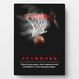 Placa Expositora Baloncesto de Equipo Motivacional Inspirador