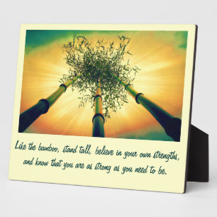 Placa Expositora Bamboo Sky Wall Plaque con cita