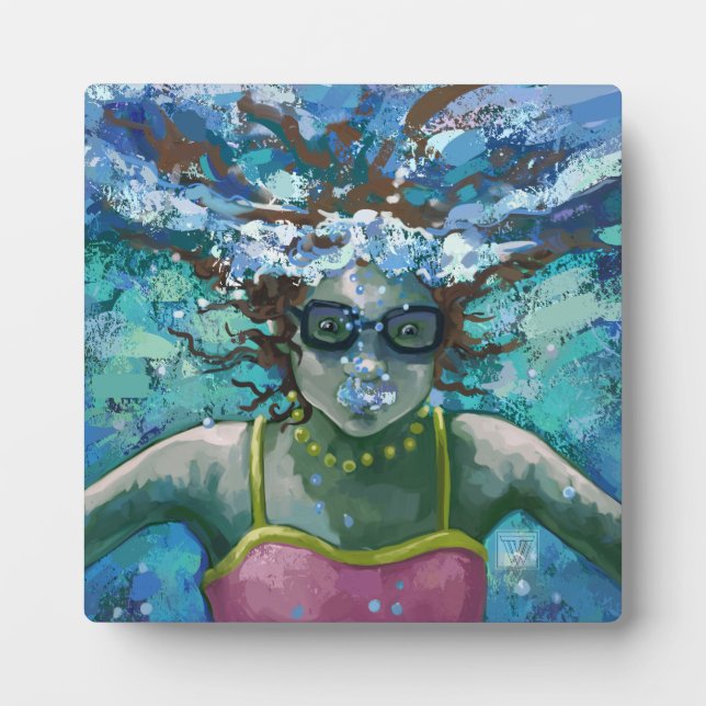 Placa Expositora Bañarse bajo el agua (Frente)