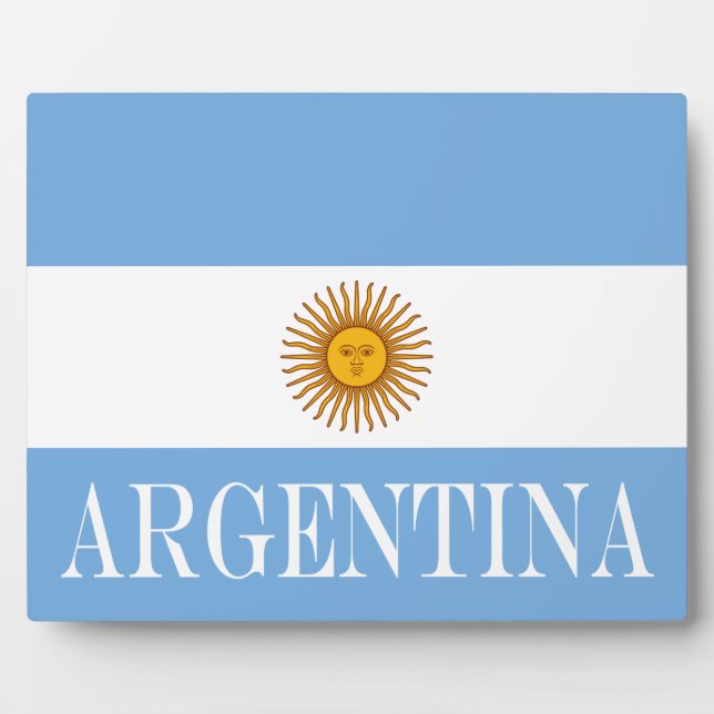 Placa Expositora Bandera argentina Bandera De Argentina (Frente)
