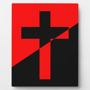 Placa Expositora Bandera cristiana anarquista anárquica