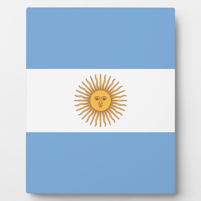 Placa Expositora Bandera de Argentina (Frente)