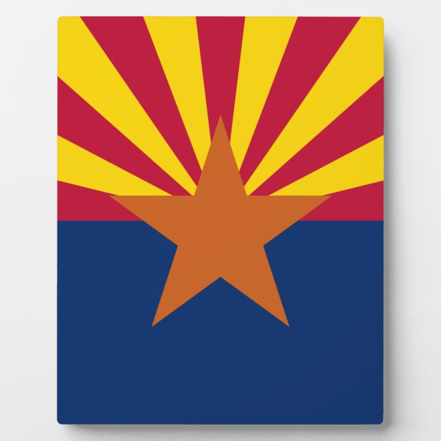 Placa Expositora Bandera de Arizona, Estados Unidos El Estado Del C (Frente)