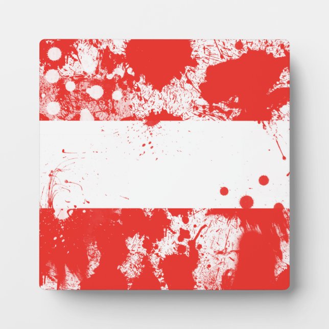 Placa Expositora Bandera de Austria (Frente)