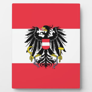 Placa Expositora Bandera de Austria - Flagge Österreichs