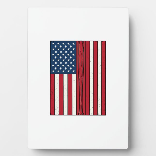 Placa Expositora Bandera de béisbol deteriorada diseño vectorial vi (Frente)