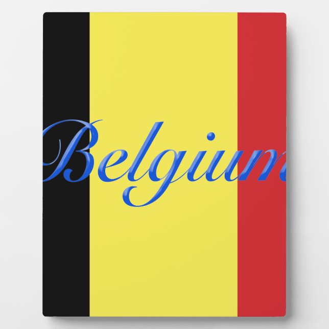 Placa Expositora Bandera de Bélgica (Frente)