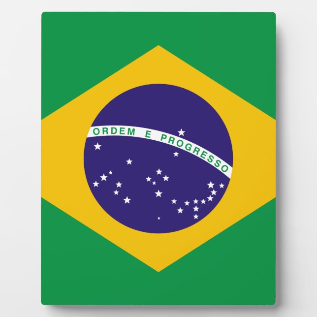 Placa Expositora Bandera de Brasil (Frente)
