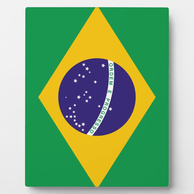 Placa Expositora Bandera de Brasil (Frente)