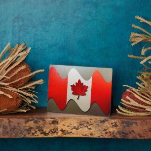 Placa Expositora Bandera de Canadá cromada por Shirley Taylor