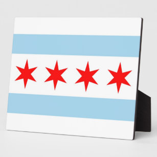 Placa Expositora Bandera de Chicago, Plaque Estatal de Illinois