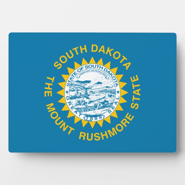 Placa Expositora Bandera de Dakota del Sur (Frente)