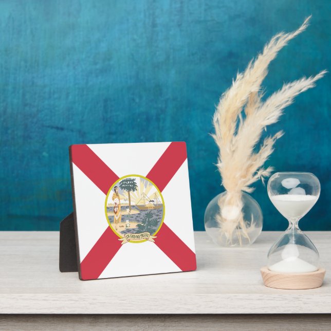 Placa Expositora Bandera de Florida: El estado del sol de los marfi (in situ)