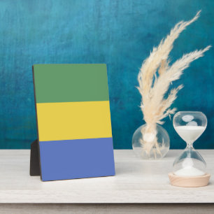 Placa Expositora Bandera de Gabón